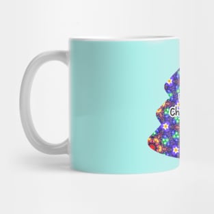 Sparkling Christmas tree pattern. Mug